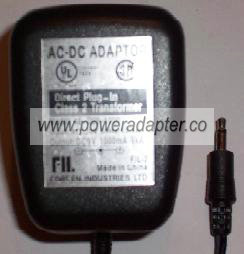 FOREEN INDUSTRIES 48-D09-1000 AC DC ADAPTER 9V 1000mA